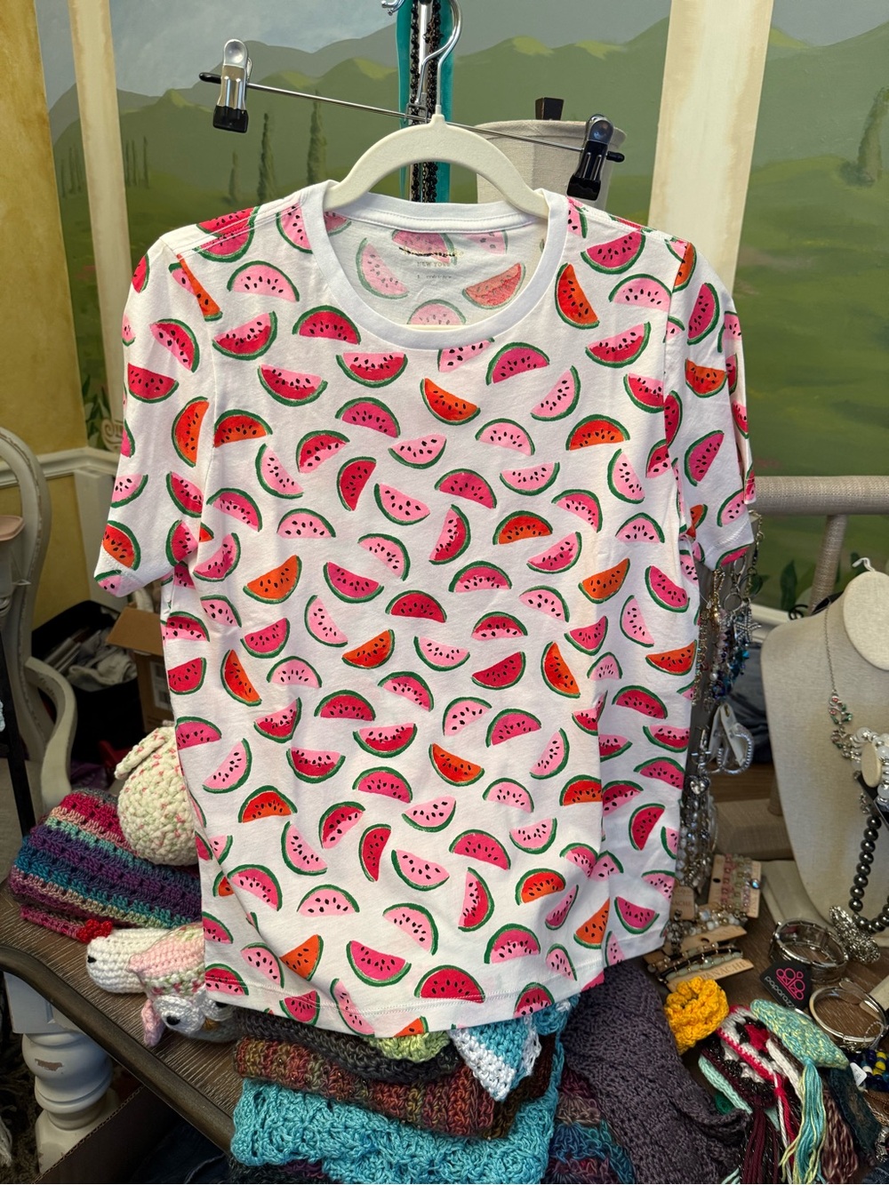 Kate Spade White Watermelon Print Tee